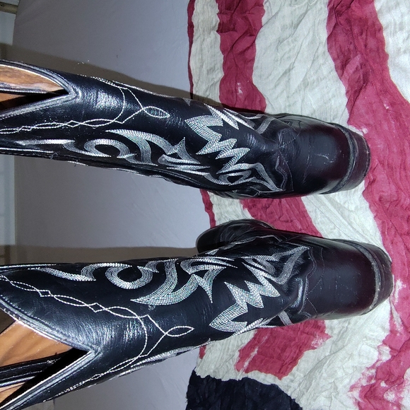 Dan Post Mens Cowboy Boots (Black) - Picture 4 of 9